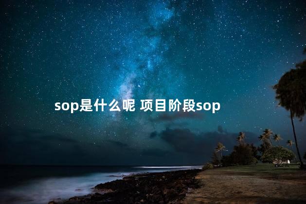 sop是什么呢 项目阶段sop